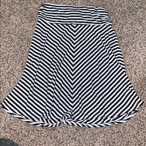 merona striped flowy skirt